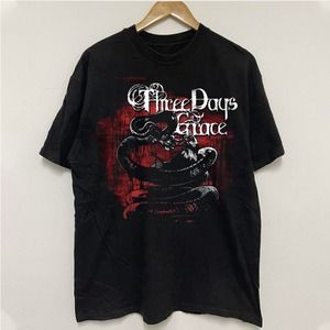 New Three Days Grace World Tour Gift Family Black Tshirt